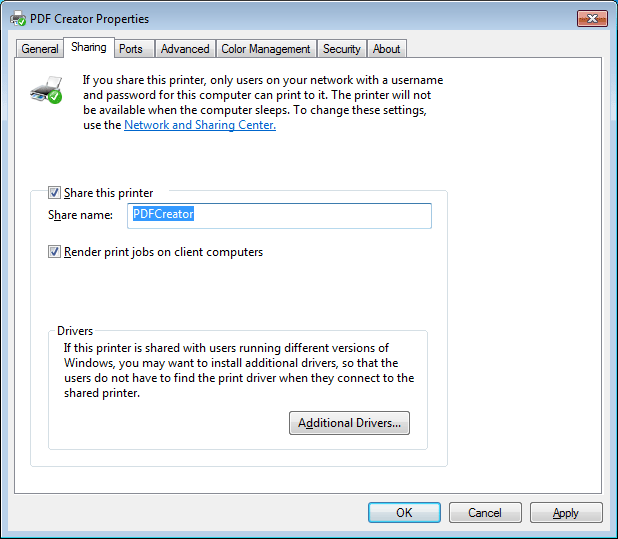 PDF Server for Windows 2008 screen shot